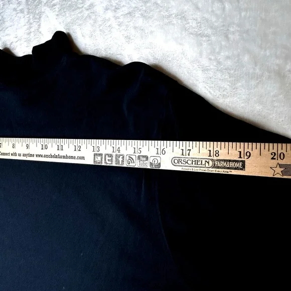 Lands End‎ Womens Large Black Mock Neck Long Sleeve Pullover Knit Shirt - Picture 5 of 6